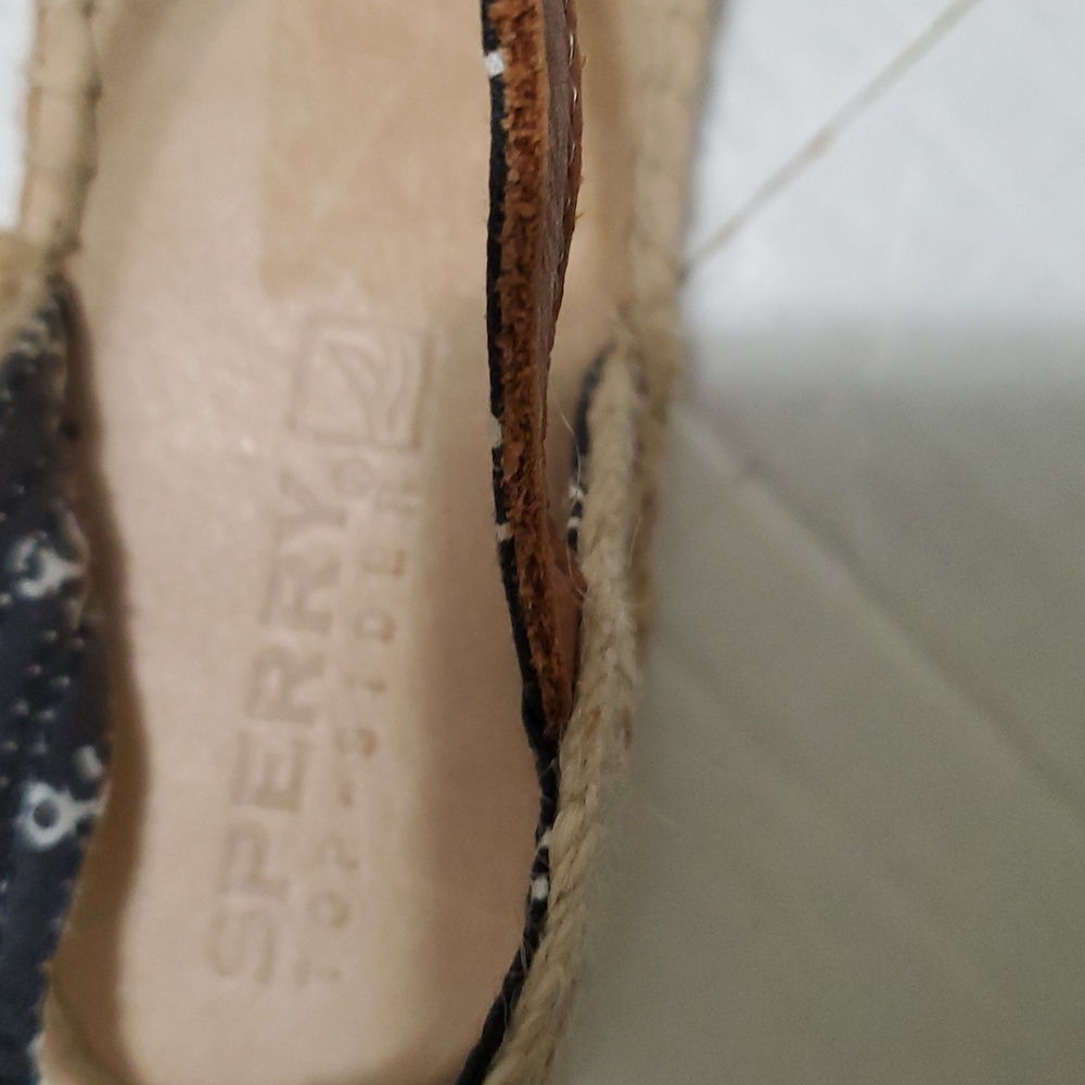 Sperry Hope Top Sider Striped Red Jute Straps Nautical Espadrille Sandals 11M - Picture 9 of 9
